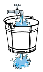 Filling a leaky bucket